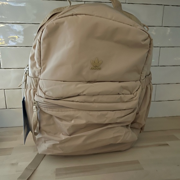 Adidas Tan Backpack Minimalist Design Durable